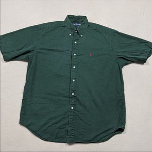 Vtg Ralph Lauren Blake Cotton S/S Button Up Mens L
